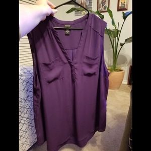 Purple sheer sleeveless torrid sz 3